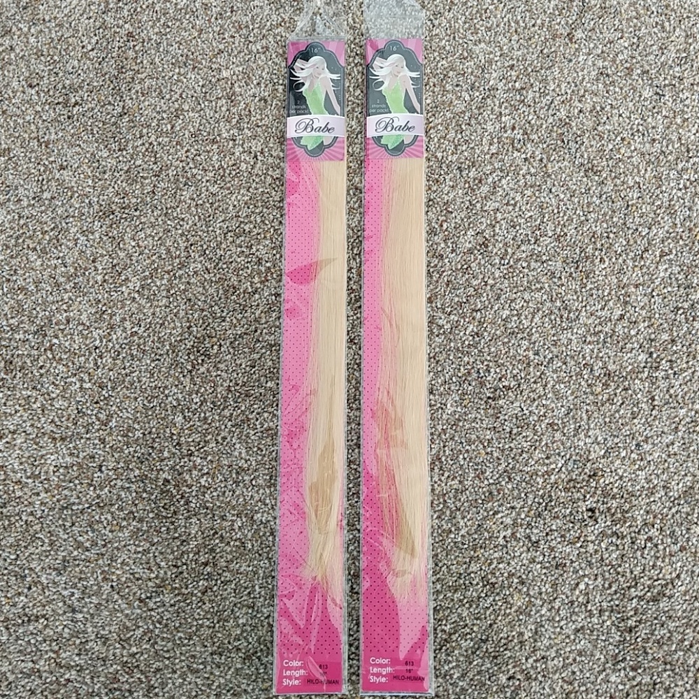 1 PACK LEFT Blonde clip in hair piece